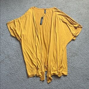 Yellow Open Front Cardigan